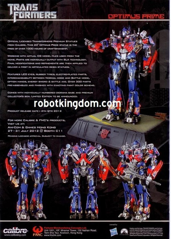 Transformers DOTM Optimus Prime And Bumblebee Statues From Calibre  (1 of 8)